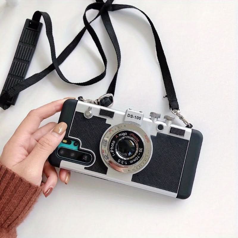 Retro Camera iPhone Case with Lanyard