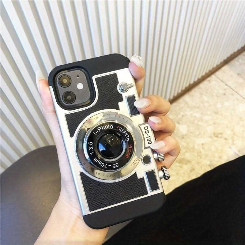 Retro Camera iPhone Case with Lanyard