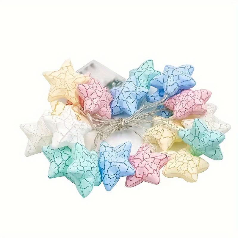 AA Battery-Powered LED Star String Lights