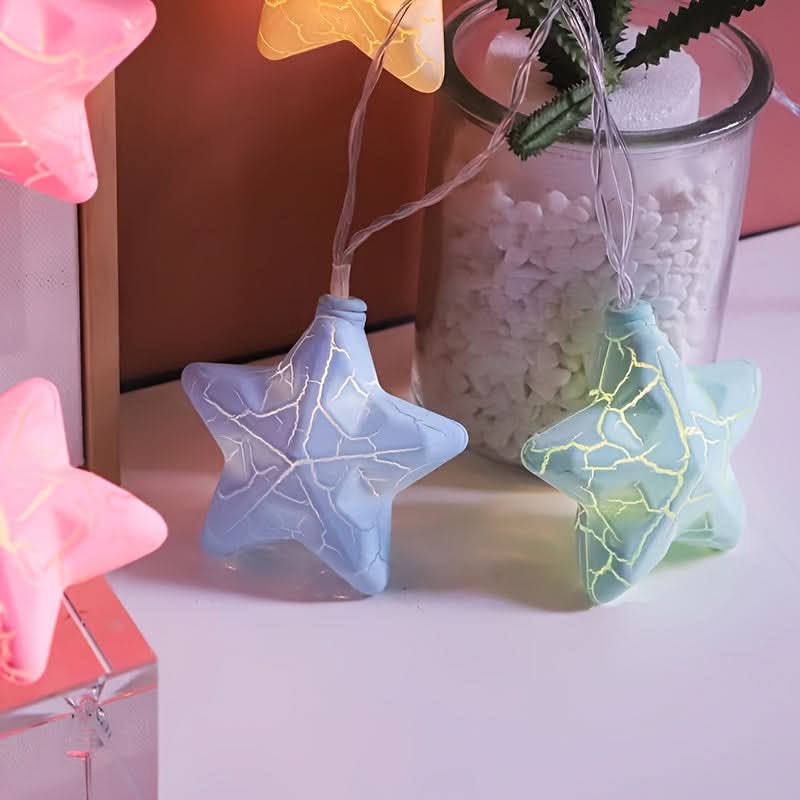 AA Battery-Powered LED Star String Lights