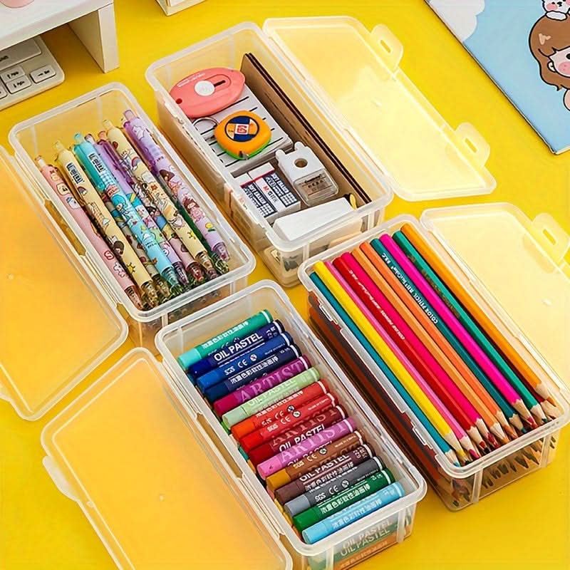 4-Pack Clear Plastic Storage Boxes