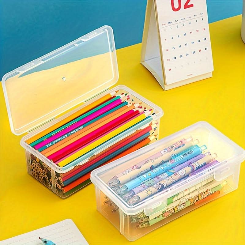 4-Pack Clear Plastic Storage Boxes