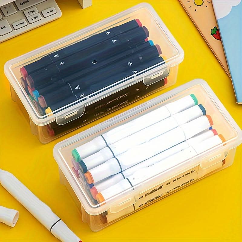 4-Pack Clear Plastic Storage Boxes