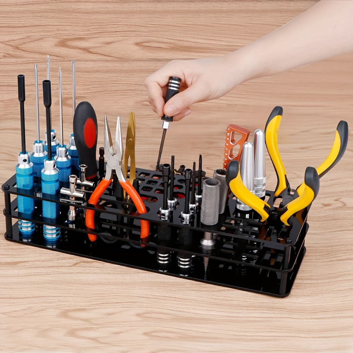 63-Slot Universal Tool Organizer Rack