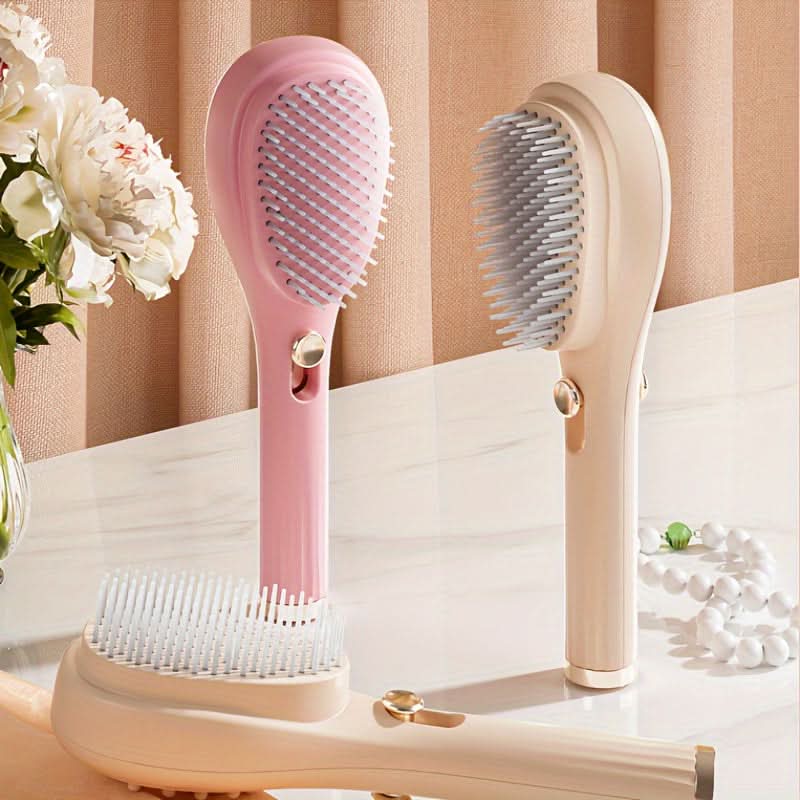 Retractable Anti-Static Hair Comb – Detangling & Scalp Massaging Brush