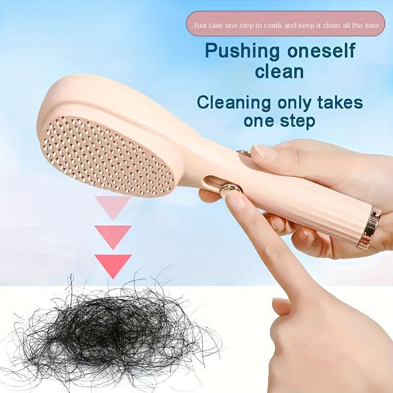 Retractable Anti-Static Hair Comb – Detangling & Scalp Massaging Brush