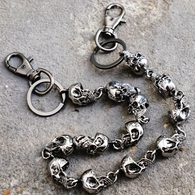 Retro Punk Skull Charm Stainless Steel Necklace