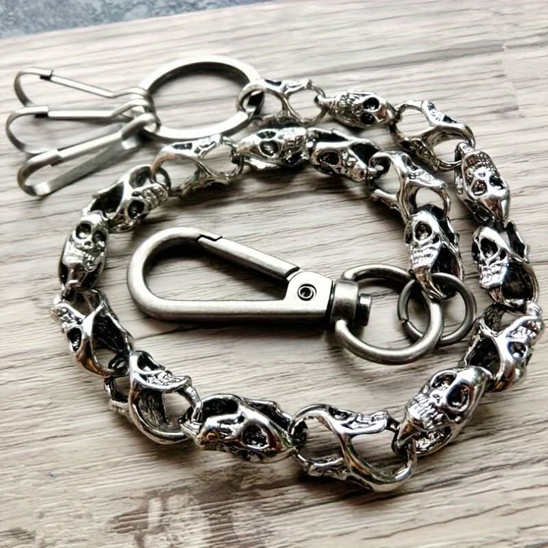 Retro Punk Skull Charm Stainless Steel Necklace