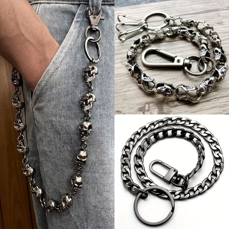 Retro Punk Skull Charm Stainless Steel Necklace