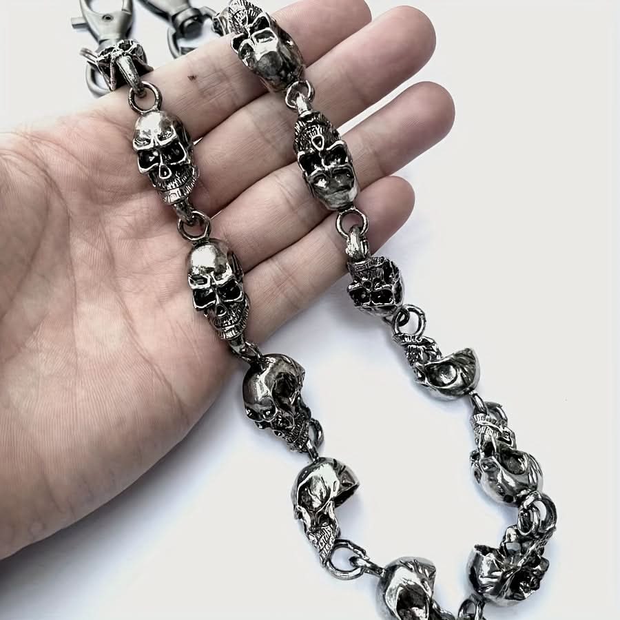 Retro Punk Skull Charm Stainless Steel Necklace
