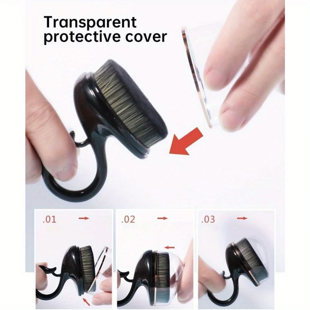 Professional Swan-Shaped Flat Top Foundation Brush