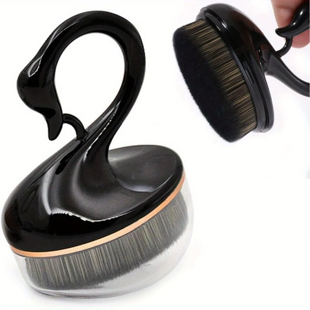 Professional Swan-Shaped Flat Top Foundation Brush