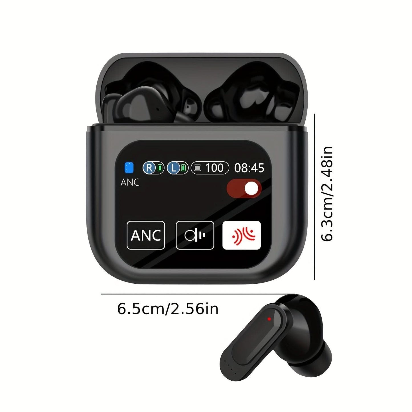 Intelligent Touch Noise Cancelling Headphones, with ANC+ECN Noise Reduction