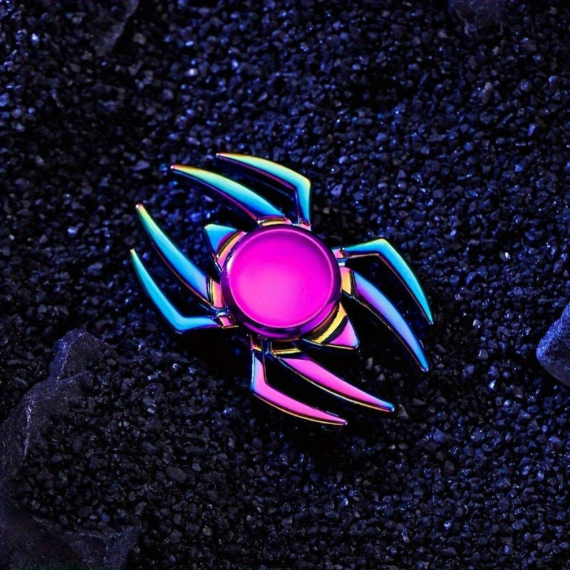 Spider Spinner Stress Relief Toy for Adults – Colorful Metal Fidget Gyro