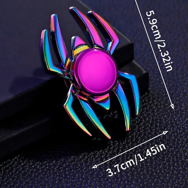 Spider Spinner Stress Relief Toy for Adults – Colorful Metal Fidget Gyro