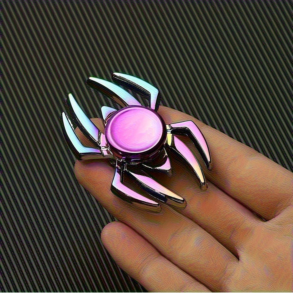 Spider Spinner Stress Relief Toy for Adults – Colorful Metal Fidget Gyro