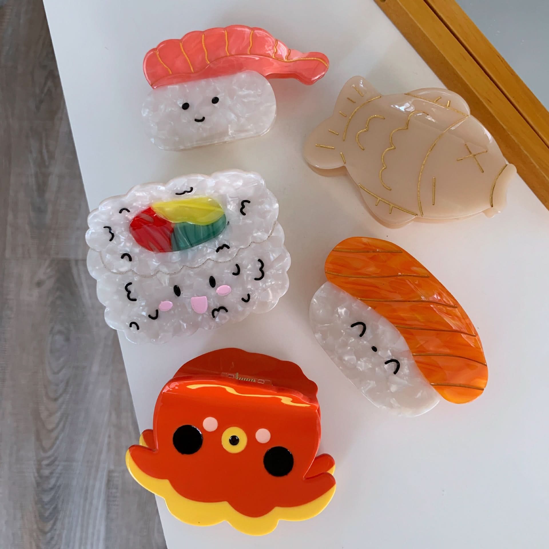 Christmas Food Series Acrylic Hair Claw Clip
