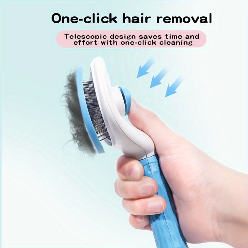 One-Click Pet Grooming Brush