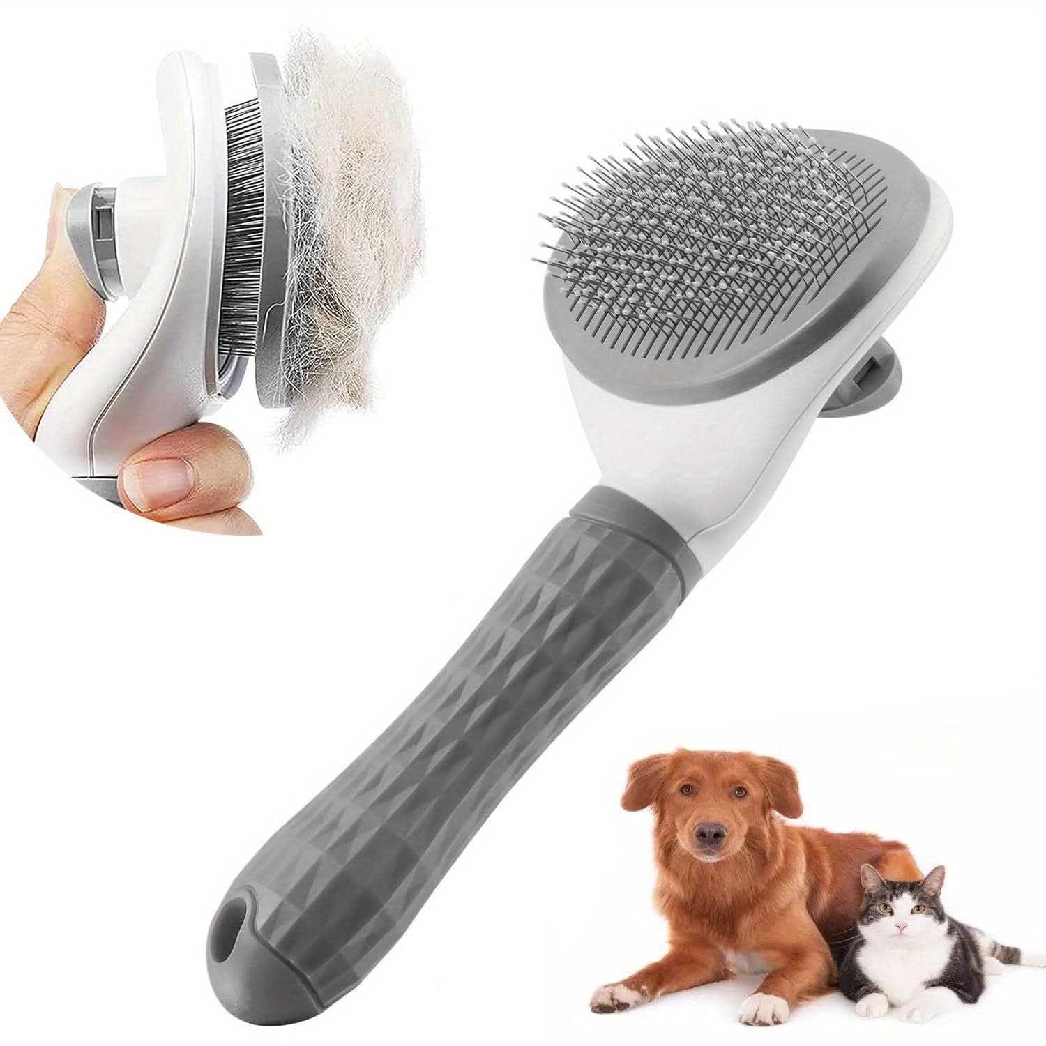 One-Click Pet Grooming Brush