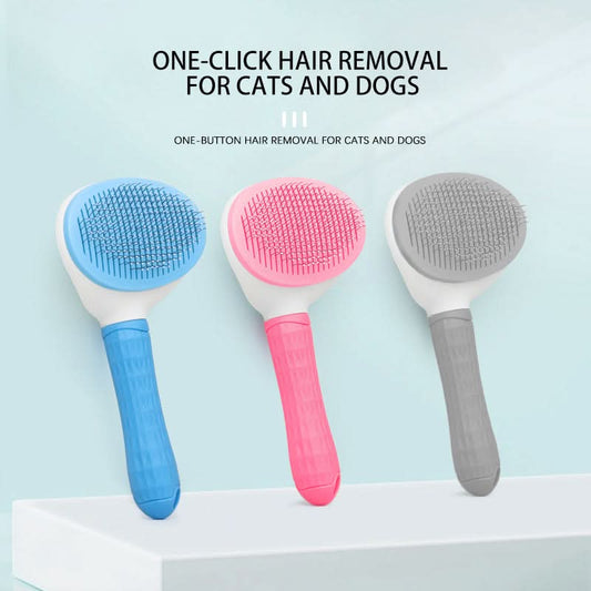 One-Click Pet Grooming Brush