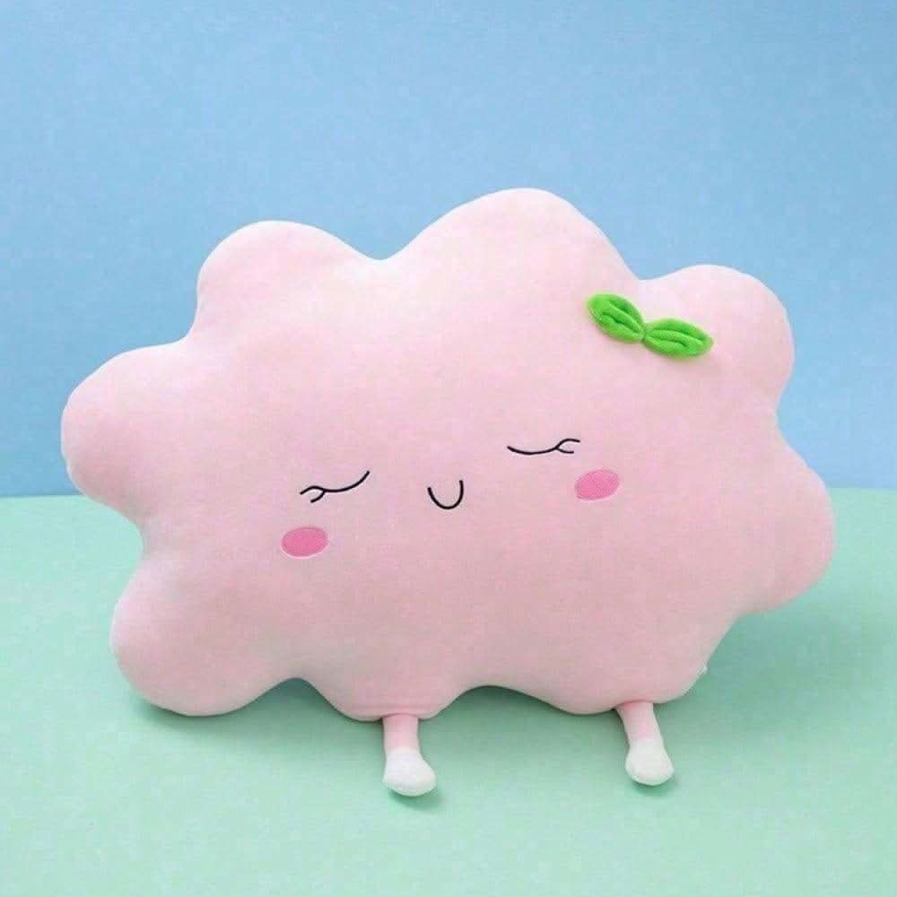 Adjustable Cloud & Sun Shaped Car Cushion – Soft Cartoon Plush Travel Pillow for Kids