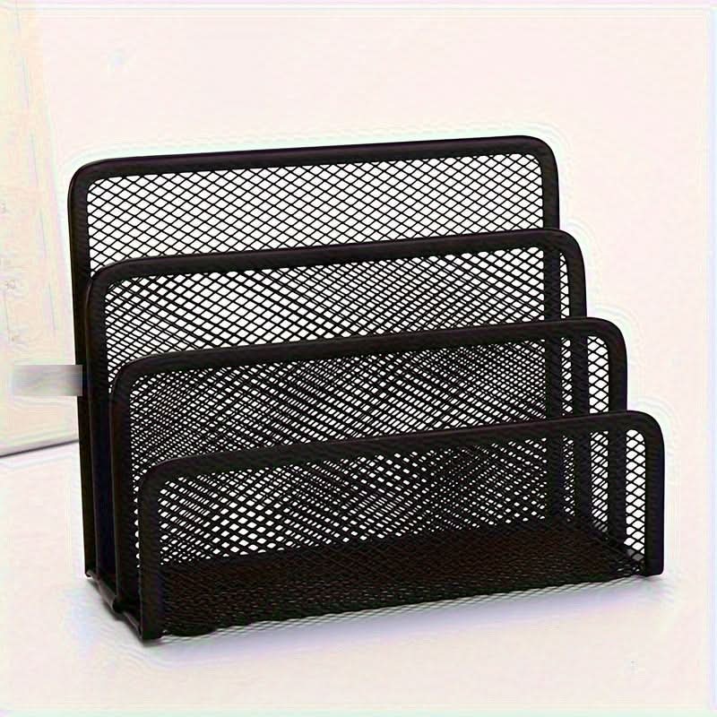 Metal Mesh File Holder, Multipurpose Desk Organizer Tray