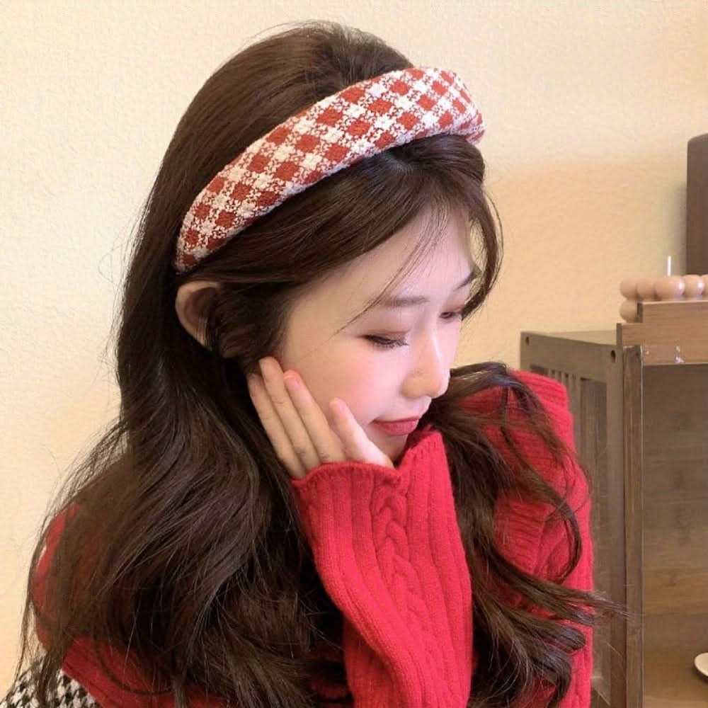 Pack of 5 pcs. Red Pearl Rhinestone Headbands for Women