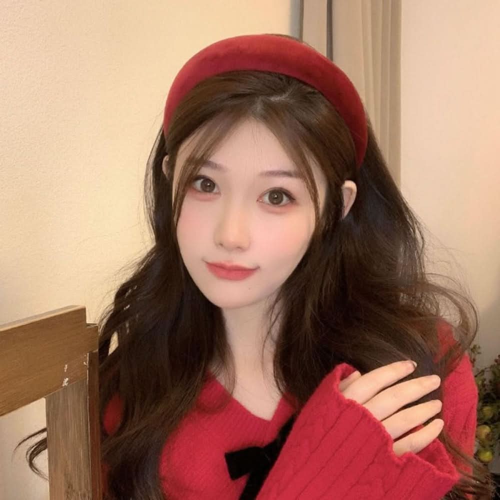 Pack of 5 pcs. Red Pearl Rhinestone Headbands for Women