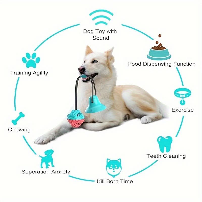 Suction Cup Dog Puzzle Toy – Durable & Fun