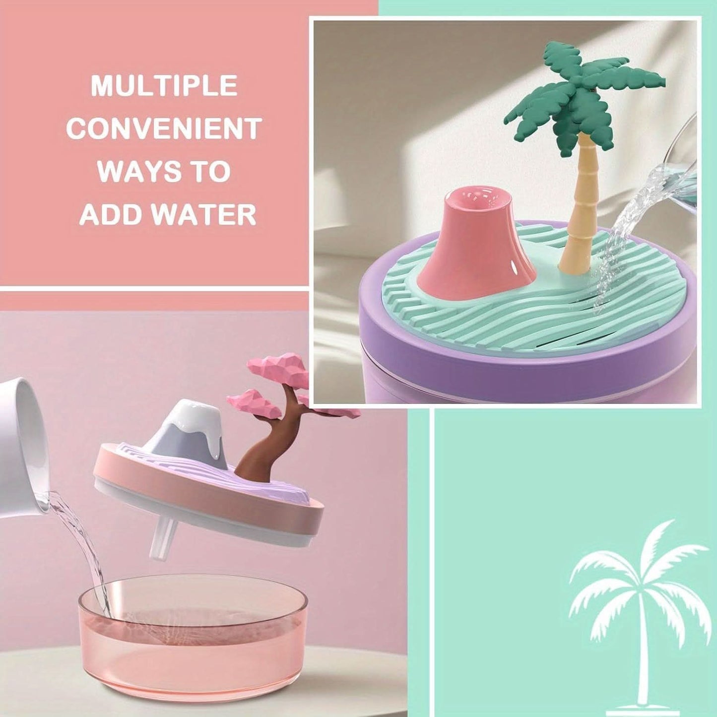 Cherry Blossom USB Humidifier & Aroma Diffuser – Portable Cool Mist for Home
