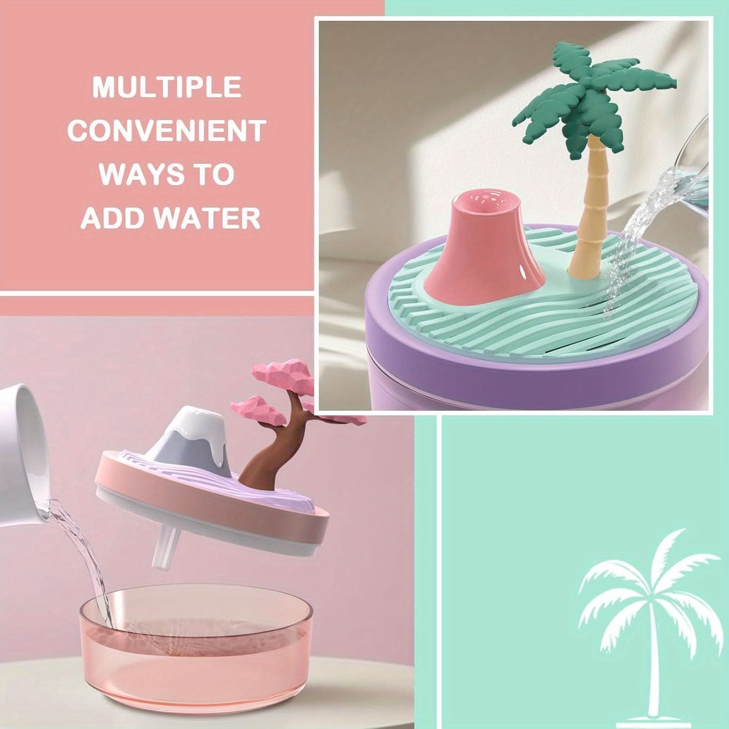Cherry Blossom USB Humidifier & Aroma Diffuser – Portable Cool Mist for Home