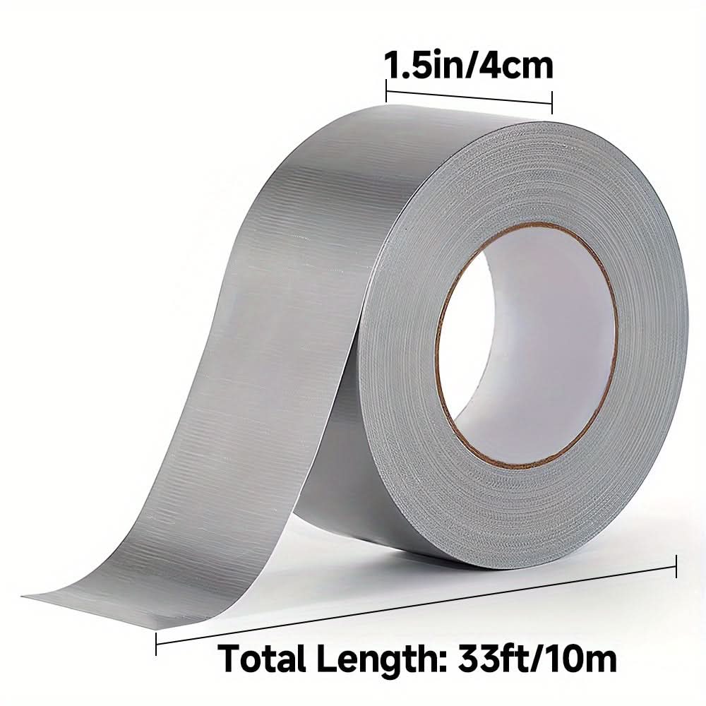 66Ft Heavy-Duty Silver Waterproof Duct Tape - Leak-Proof for Repairs