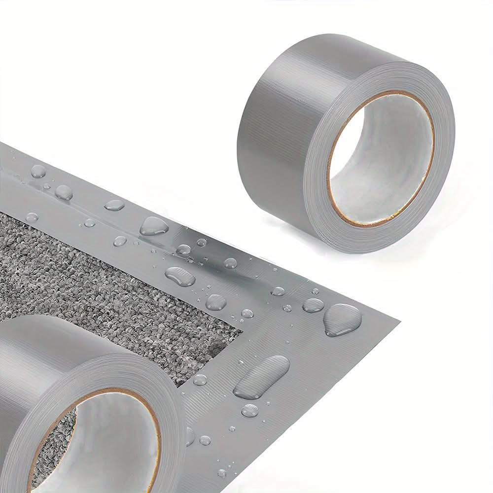 66Ft Heavy-Duty Silver Waterproof Duct Tape - Leak-Proof for Repairs
