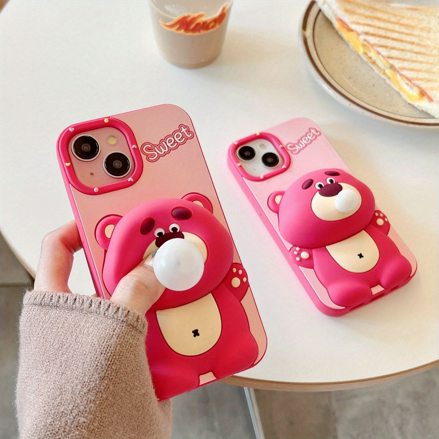 Cute Bear Silicone Phone Case, iPhone