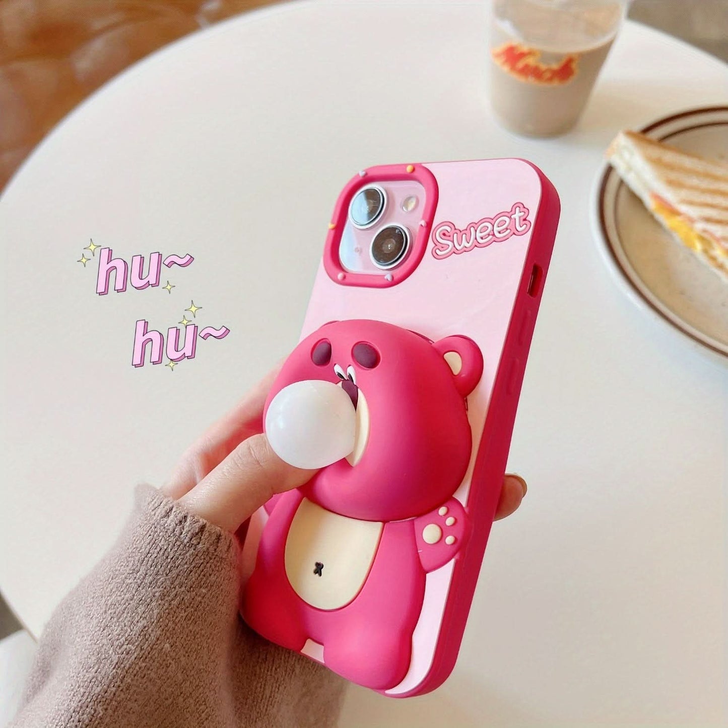 Cute Bear Silicone Phone Case, iPhone