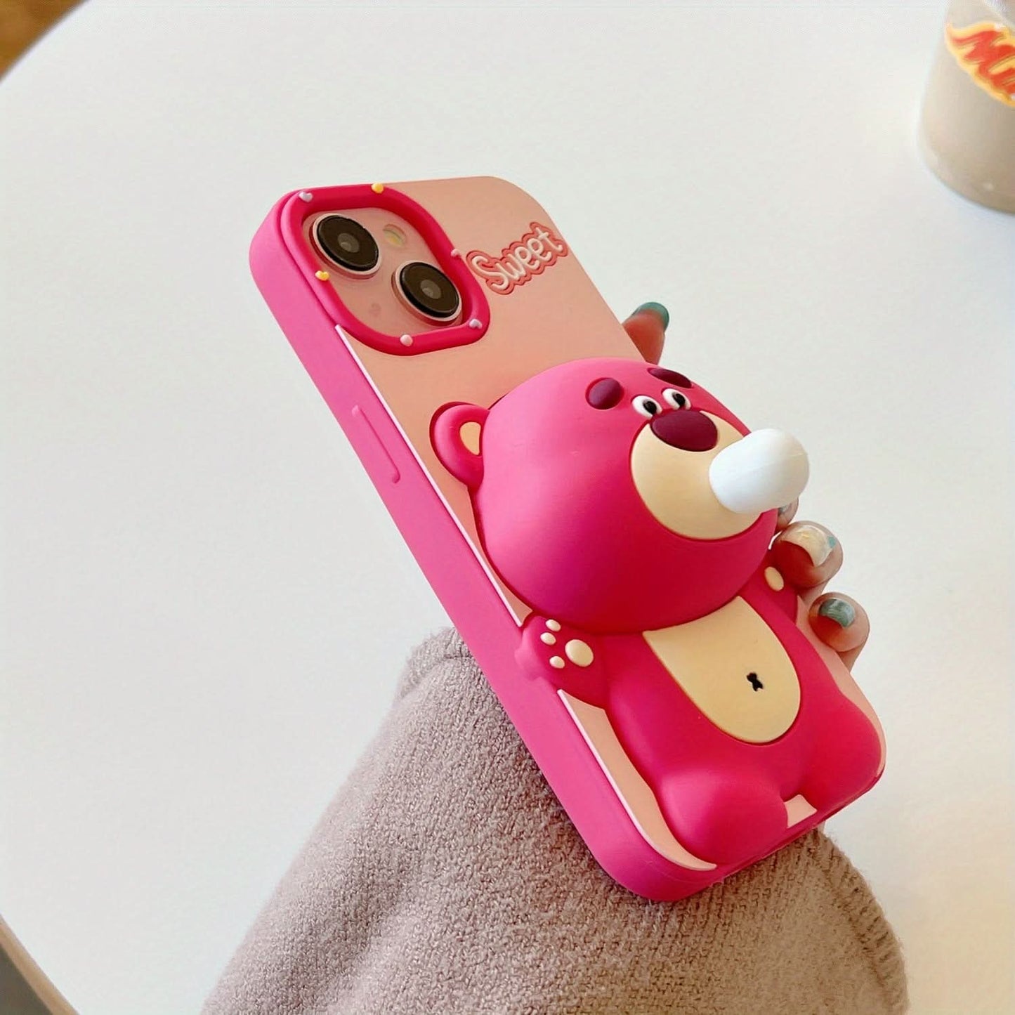 Cute Bear Silicone Phone Case, iPhone