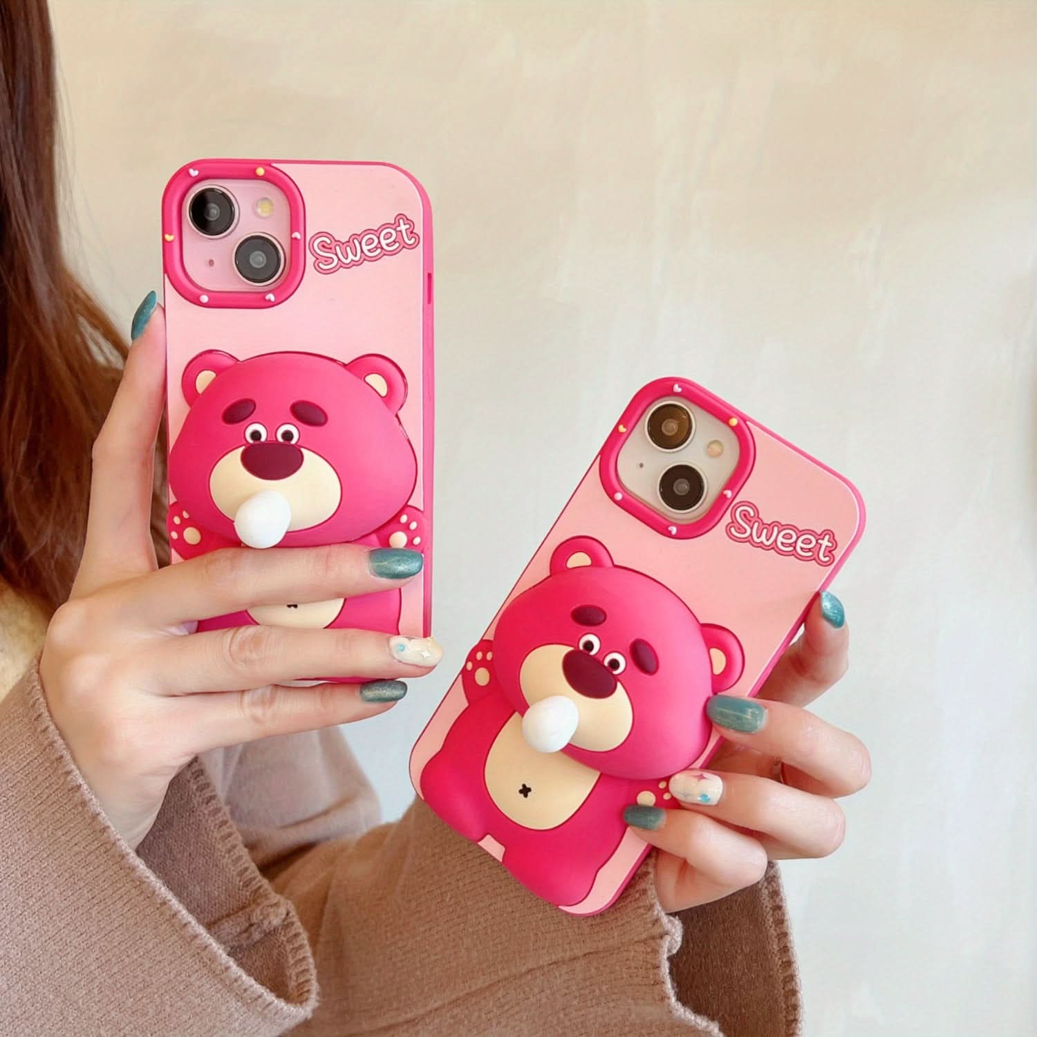Cute Bear Silicone Phone Case, iPhone
