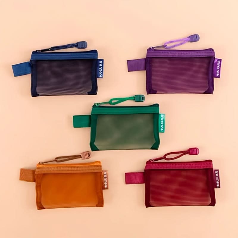 5-Piece Mini Mesh Storage Bag Set – Lightweight Nylon