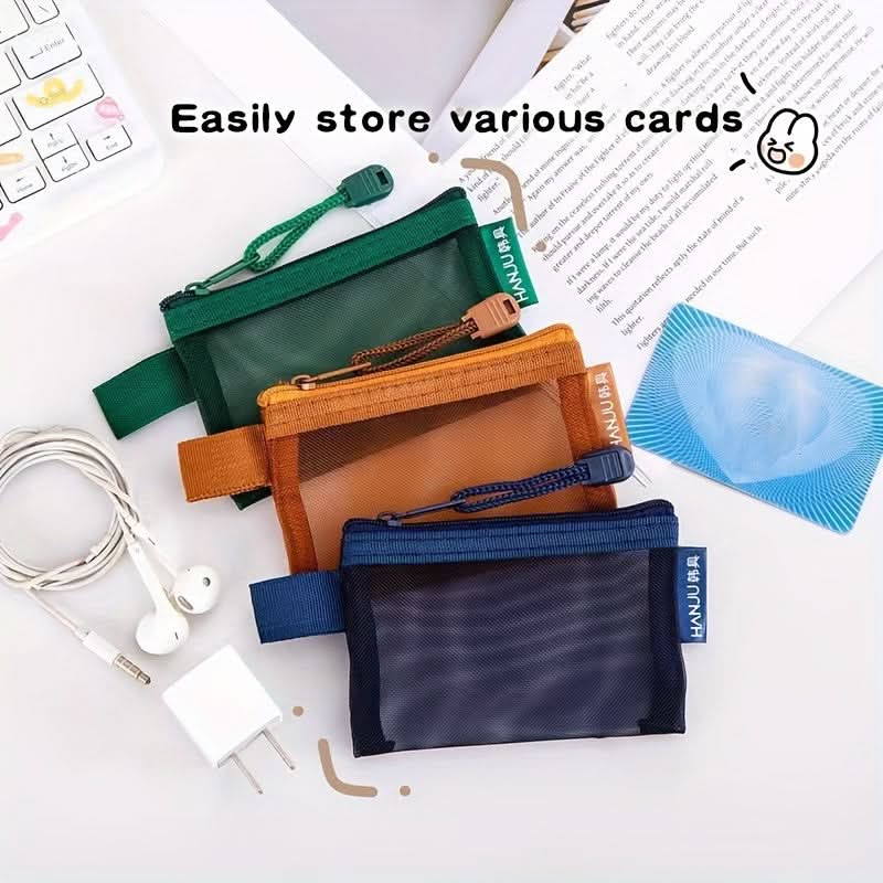 5-Piece Mini Mesh Storage Bag Set – Lightweight Nylon