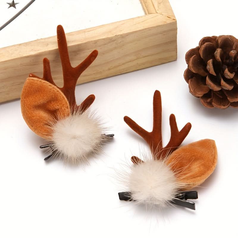 Sparkly Brown Reindeer Antler Christmas Headband