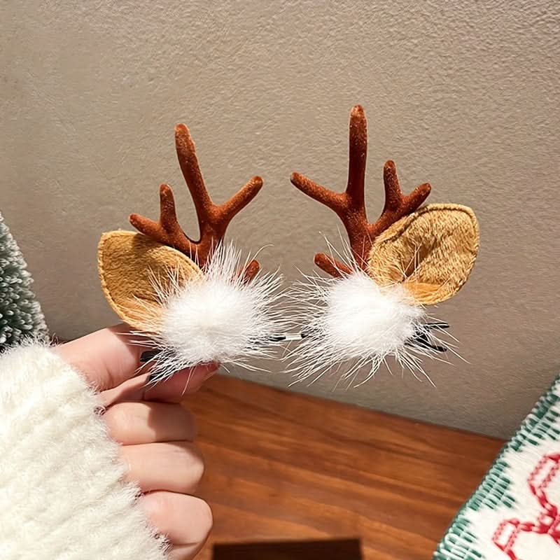 Sparkly Brown Reindeer Antler Christmas Headband