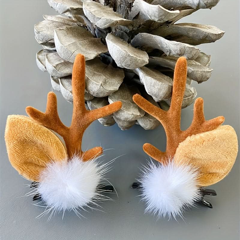 Sparkly Brown Reindeer Antler Christmas Headband