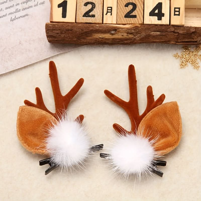 Sparkly Brown Reindeer Antler Christmas Headband