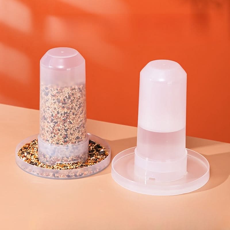 2-Pack Automatic Bird Feeder and Water Dispenser Set – 350ml