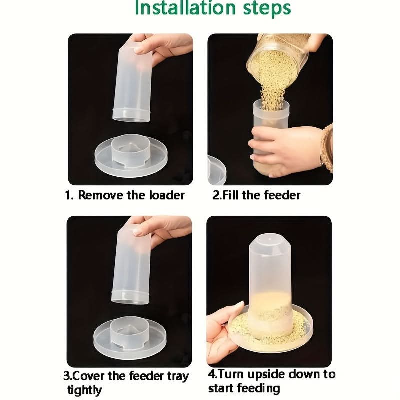 2-Pack Automatic Bird Feeder and Water Dispenser Set – 350ml