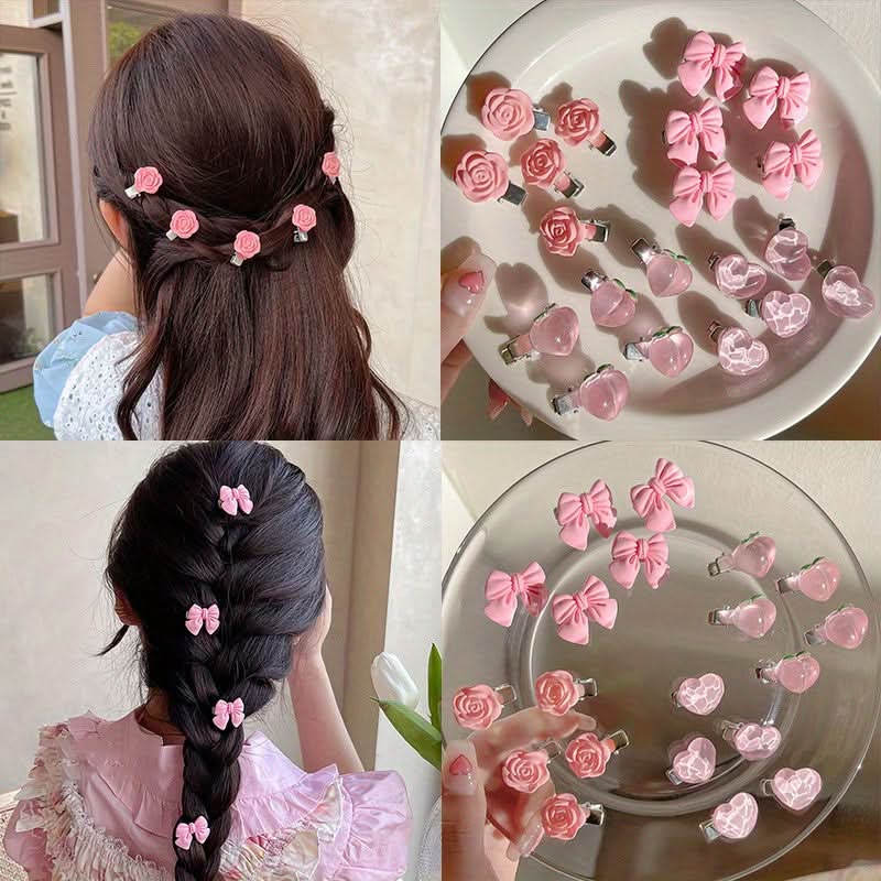 20pcs Jelly Color Hair Clip Set for Women