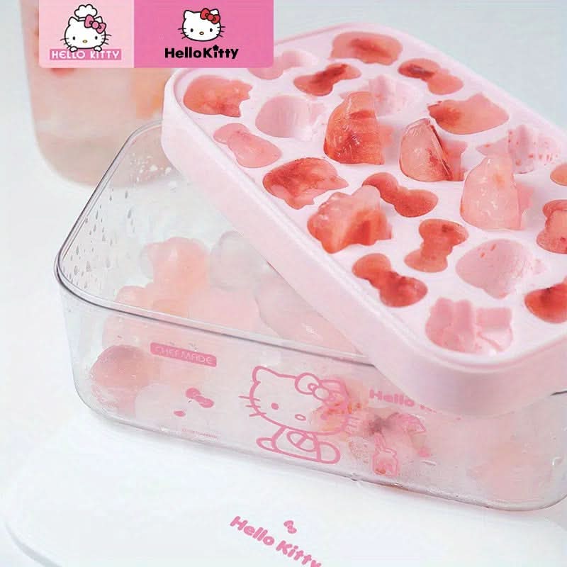 Silicone Ice Cube Tray with Lid – Food-Grade Cartoon Mold