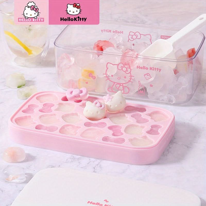 Silicone Ice Cube Tray with Lid – Food-Grade Cartoon Mold