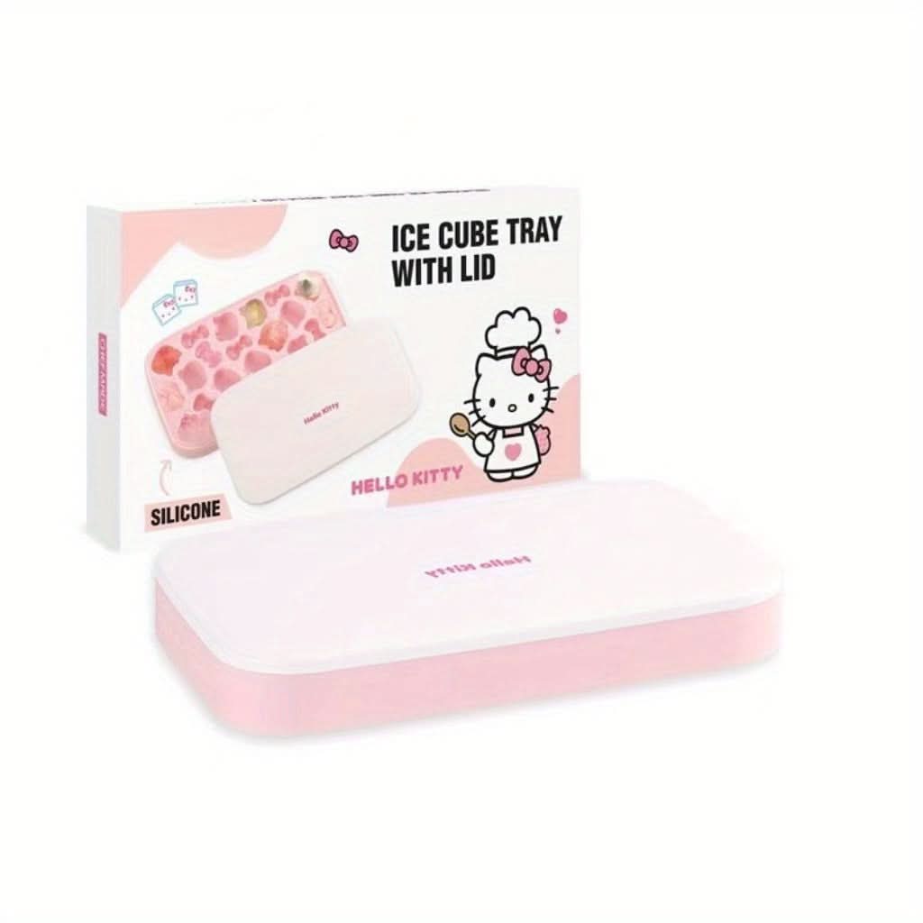 Silicone Ice Cube Tray with Lid – Food-Grade Cartoon Mold