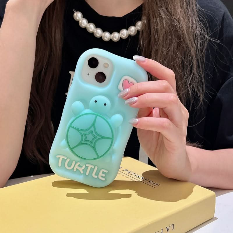 Cute Luminous Turtle Silicone iPhone Case
